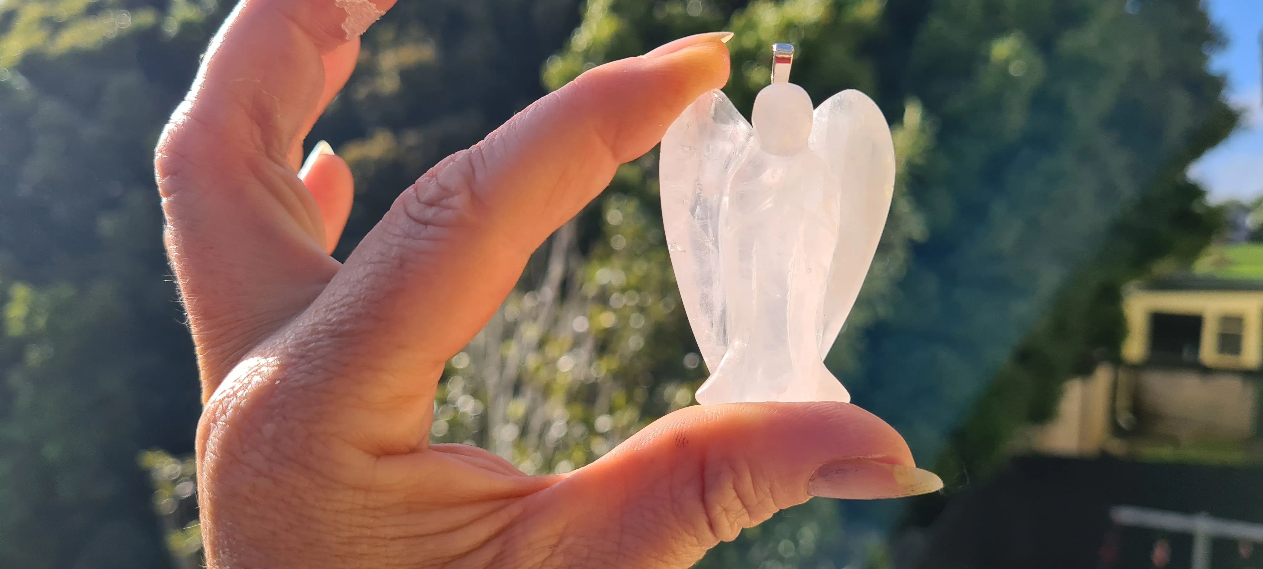 Sale💥LARGE CRYSTAL ANGEL PENDANTS-10 crystal types